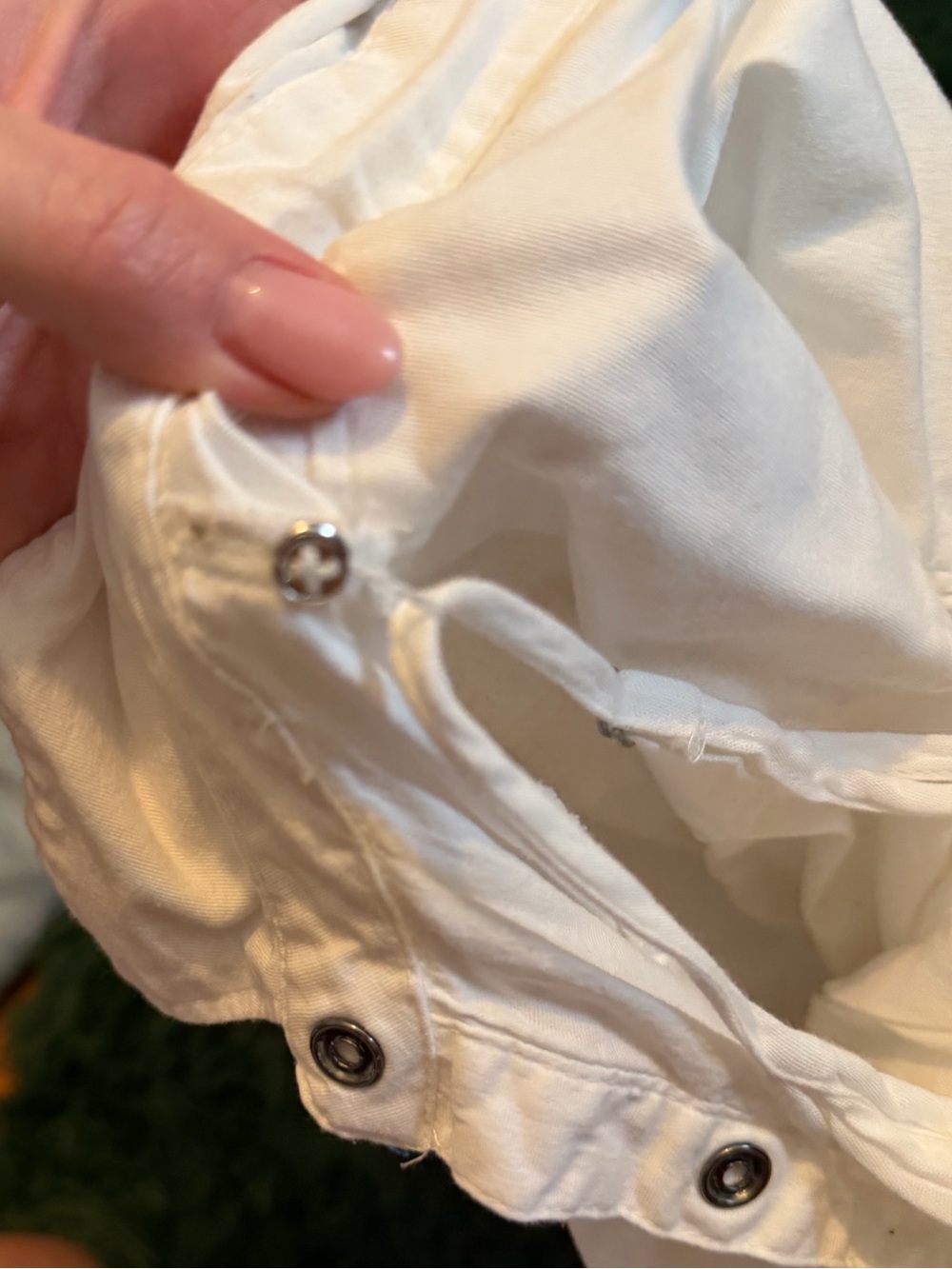 Free People White Eyelet Button-Front Tunic - Picture 3 of 11